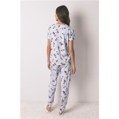 Pijama largo manga corta Snoopy super soft