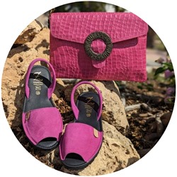 Ab. Zapatos 3106-8 magenta+PELLE 1603 FUXIA АКЦИЯ