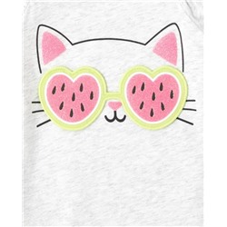 Baby And Toddler Girls Glitter Peek-A-Boo Ruffle Top