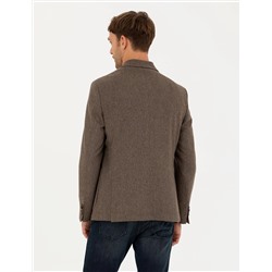 Kahverengi Slim Fit Ceket