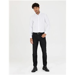 Lacivert Slim Fit Uzun Kollu Gömlek