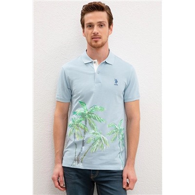 U.S. Polo Assn. Erkek Açık Indigo Polo Yaka T-shirt G081SZ011.000.984335