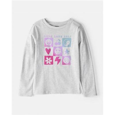 Girls Paris Long-Sleeve Graphic Tee - Ivory
