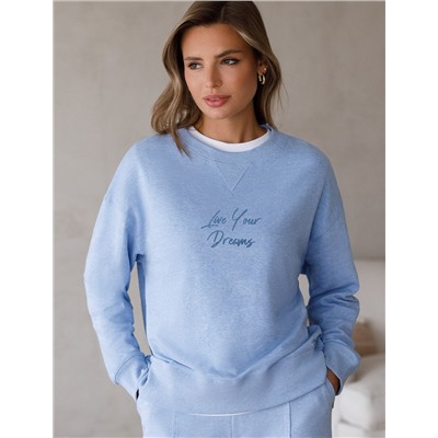 Джемпер из петельчатого футера двухнитки с эластаном