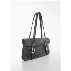 Bolso piel hebillas -  Mujer | MANGO OUTLET Melilla