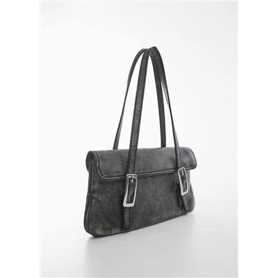 Bolso piel hebillas -  Mujer | MANGO OUTLET Melilla