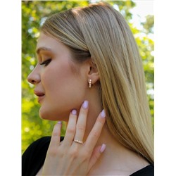 Серьги из золочёного серебра с фианитами 925 пробы S2180771010з