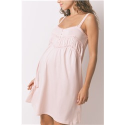 Camisón midi "maternity" algodón rosa