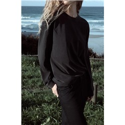 FADED-EFFECT T-SHIRT WITH LONG SLEEVES