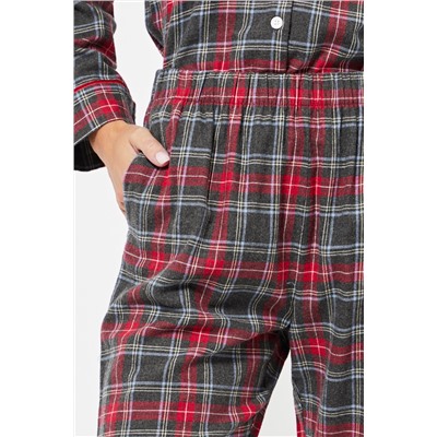 Pantalón de pijama cintura alta - Antracita jaspeado