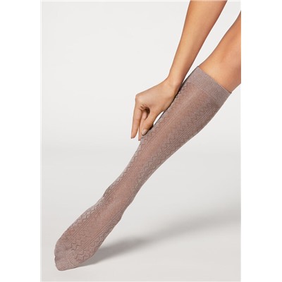 Lange Socken mit Glitzer