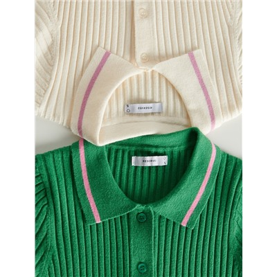 Bluse mit Polokragen