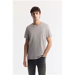 Avva, Erkek Taş Soft Touch Bisiklet Yaka Düz Modal T-shirt B001171
