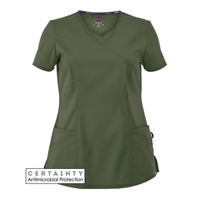 Dickies EDS Signature Scrubs STRETCH Classic Fit Mock Wrap Top