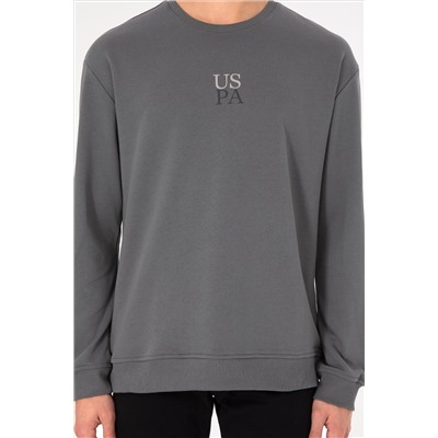 Erkek Gri Basic Sweatshirt