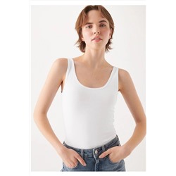 Mavi Beyaz Basic Atlet Slim Fit / Dar Kesim 164156-620