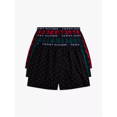 Tommy Logo Woven Boxer 3-Pack