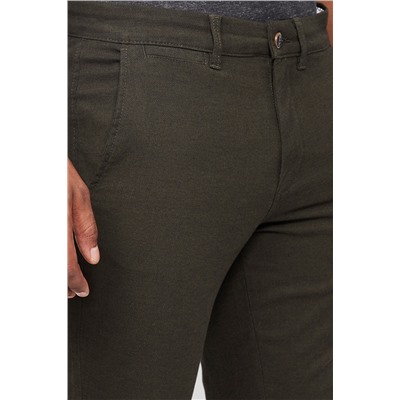 Pantalón recto Verde oscuro