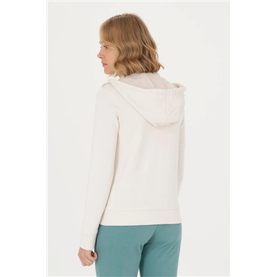 Kadın Taş Kapüşonlu Basic Sweatshirt