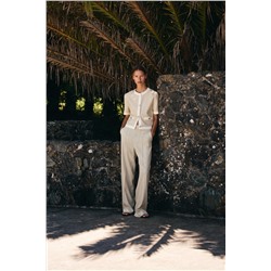 PANTALÓN RECTO CON LINO