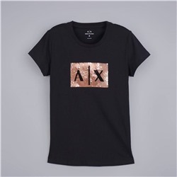 Облегающая футболка с пайетками ARMAN*I EXCHANGE ОРИГИНАЛ!