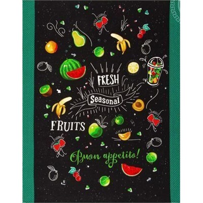 К-т полотенец "Кулинарное шоу" 50*60 см. - 3 шт. рогожка хлопок 100%