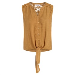 Damen Blusentop in Crepp-Optik