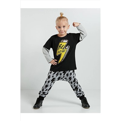 Denokids Sarı Şimşek Erkek Çocuk Pantolon Takım CFF-19S1-031