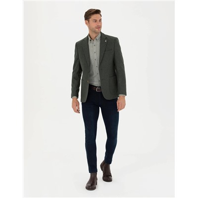 Haki Slim Fit Ceket