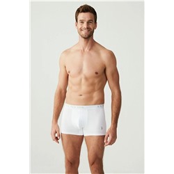 U.S. Polo Assn. 80097 Erkek 3 Lü Boxer Beyaz USP80097