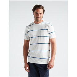 Striped T-shirt, Men, White