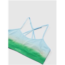 HAPPY NATION FOR TWEENS SEAMLESS SCOOP NECK RACERBACK SPORTS BRA