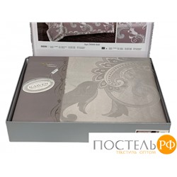 Постельное белье "Карвен" жаккард с оборкой семейный (640) (7пр.)