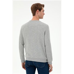 Erkek Gri Melanj Sweatshirt