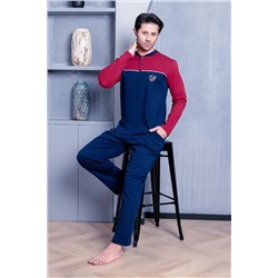 AHENGİM Erkek Pijama Takımı Interlok Önü Parçalı Pamuklu Mevsimlik M70032265 1-2-10001208