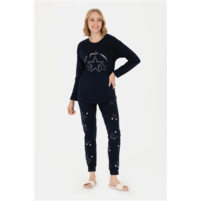 Kadın Lacivert Pijama Takımı