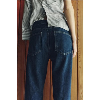 ZW COLLECTION RELAXED FIT MID-RISE FOLD-UP JEANS