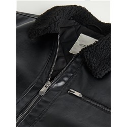 Pilotenjacke mit Webpelzkragen