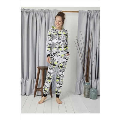 İPEKTENİM Kapüşonlu Kadın Pijama Takım 6867