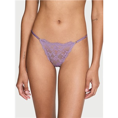 Dream Angels Lace-Trim V-String Panty