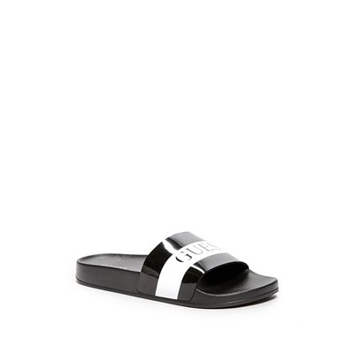 WARRICK LOGO SLIDE SANDALS