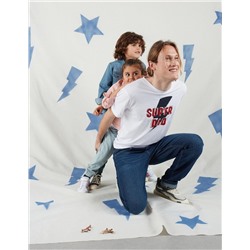 Camiseta 'Super Dad', Hombre, Blanca