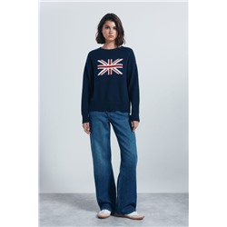 Jersey intarsia bandera