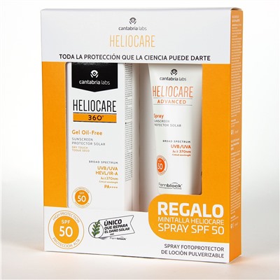 Heliocare 360 Gel Oil-Free SPF 50 50 ml PACK Regalo Heliocare Spray Advanced 75 ml