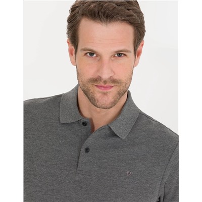 Antrasit Melanj Slim Fit Basic Sweatshirt