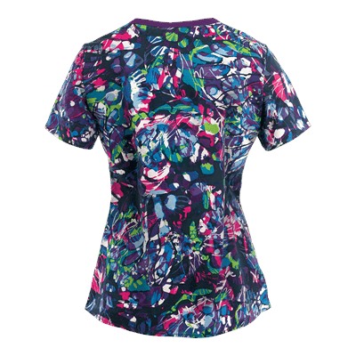 WonderWink Scrubs WonderFLEX Lady Fly By Print Top