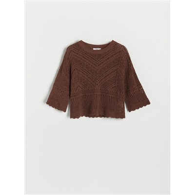 Durchbrochener Pullover