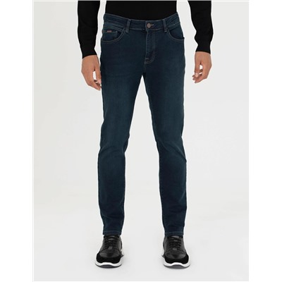 Koyu Lacivert Slim Fit Jean Pantolon