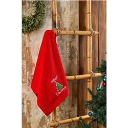 VevienHome Merry Christmas Nakışlı %100 Pamuklu 50x90 cm Yılbaşı Havlusu Mutfak El Yüz Kurulama Havlusu HAVST00015