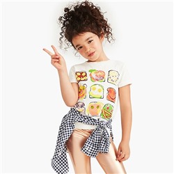 Girls' "open-faced" T-shirt